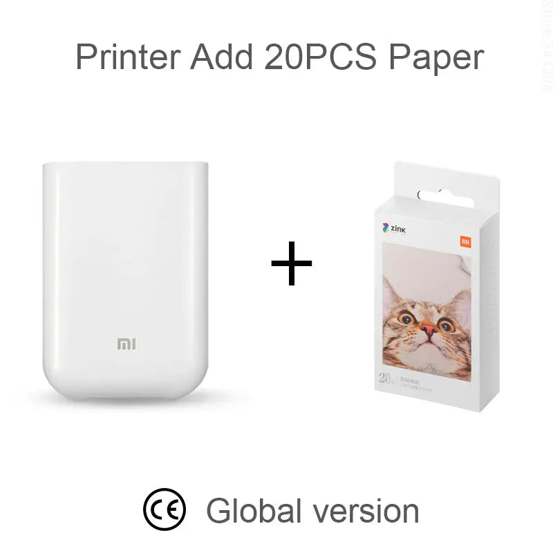 Portable Mini Photo Printer – Inkless, Bluetooth, AR Video Printing!