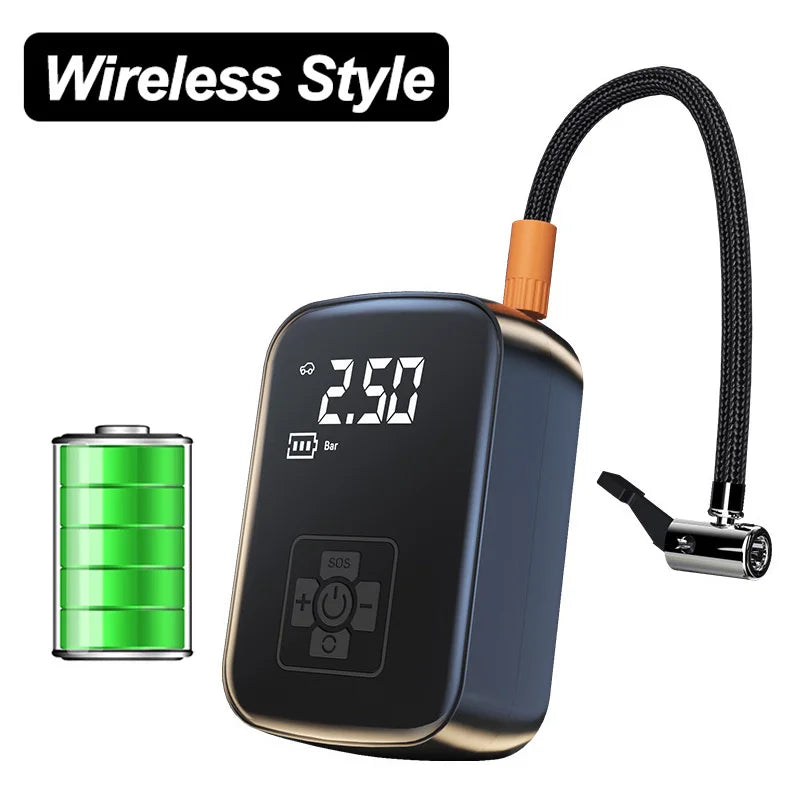 Portable Wireless Car Tire Inflator – Fast & Easy Inflation!