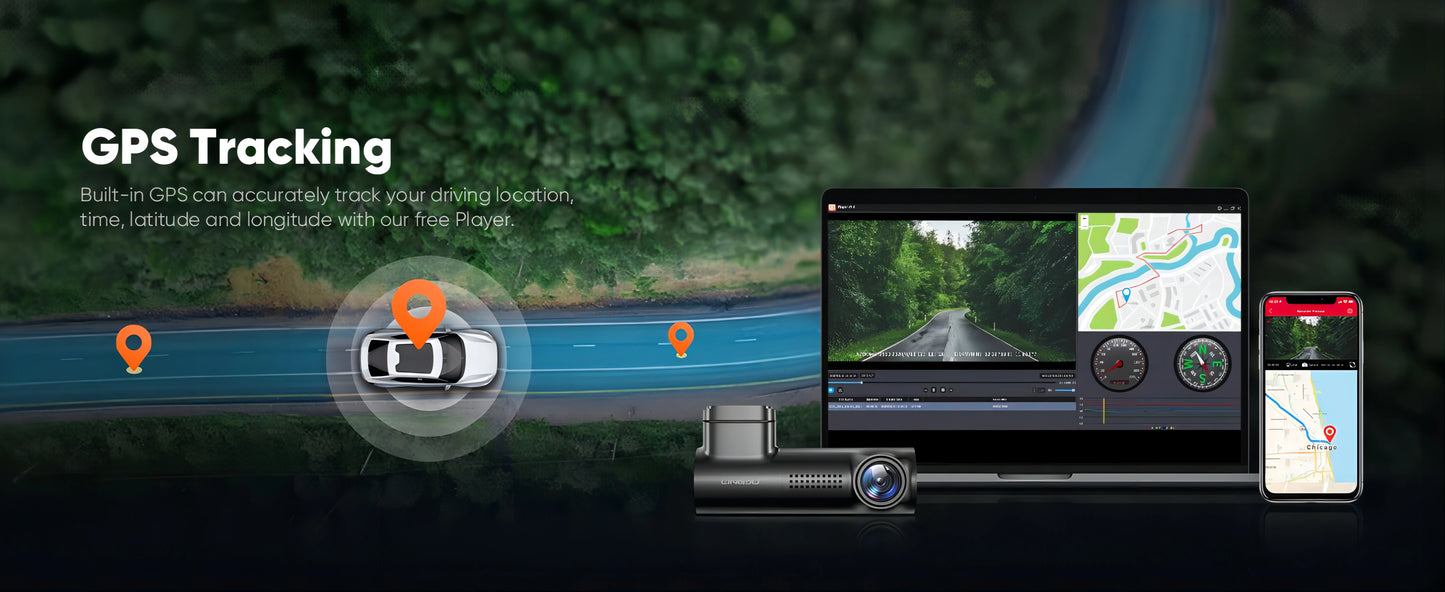 NextGen™ D100 2.5K Dash Cam – Smart GPS, WiFi & Voice Control for Ultimate Road Safety!