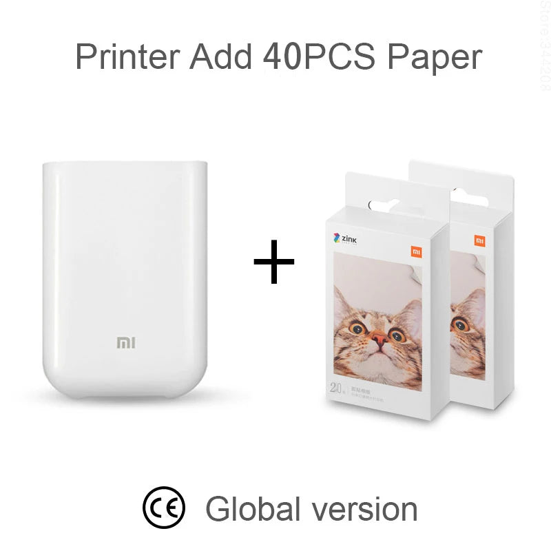 Portable Mini Photo Printer – Inkless, Bluetooth, AR Video Printing!