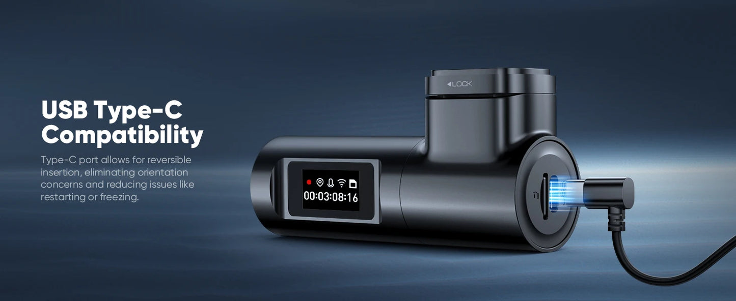 NextGen™ D100 2.5K Dash Cam – Smart GPS, WiFi & Voice Control for Ultimate Road Safety!