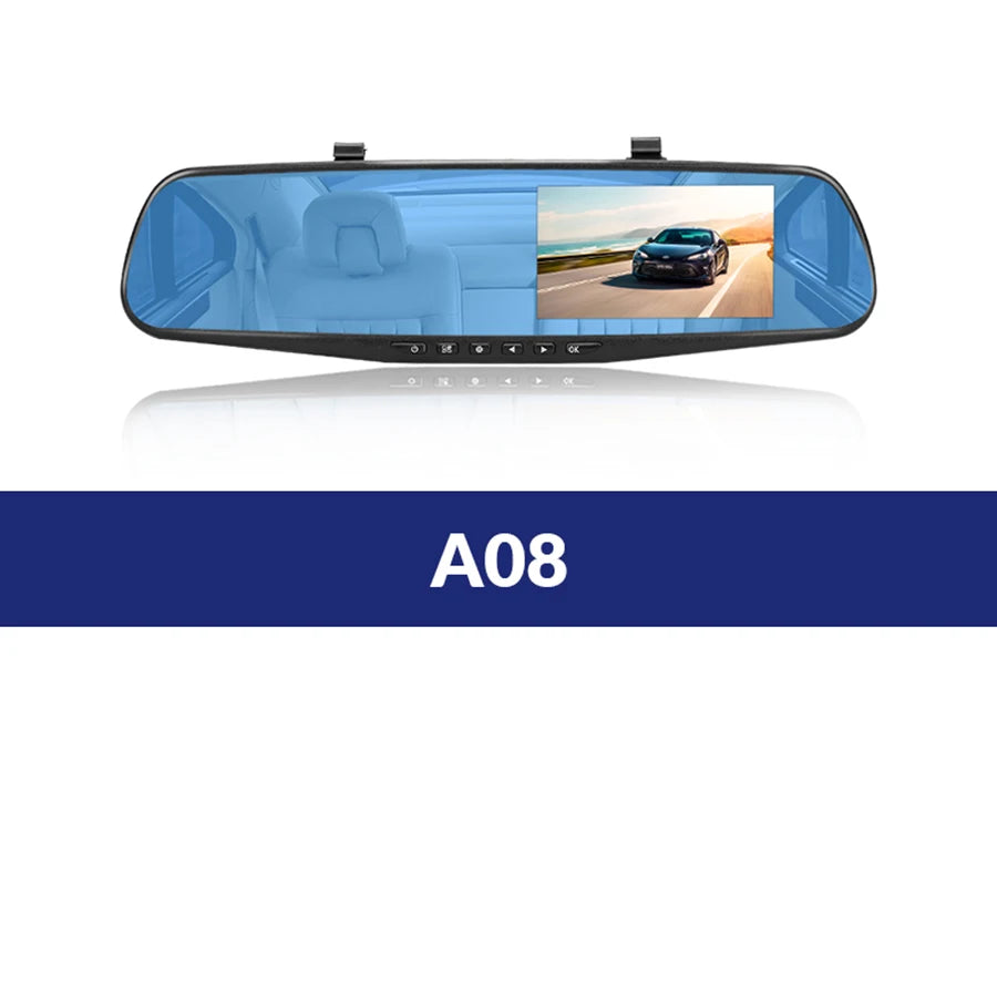 NextGen™ 4.3" Rearview Mirror Dash Cam – Full HD Dual Camera & Parking Monitor