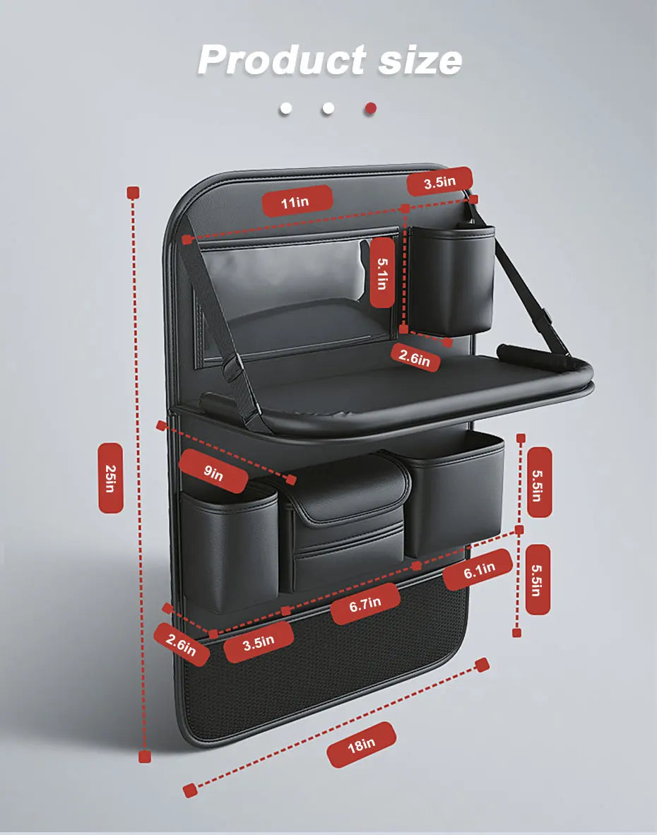 NextGen™  Car Seat Back Organizer With Foldable Tablet