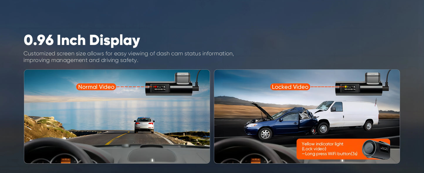 NextGen™ D100 2.5K Dash Cam – Smart GPS, WiFi & Voice Control for Ultimate Road Safety!