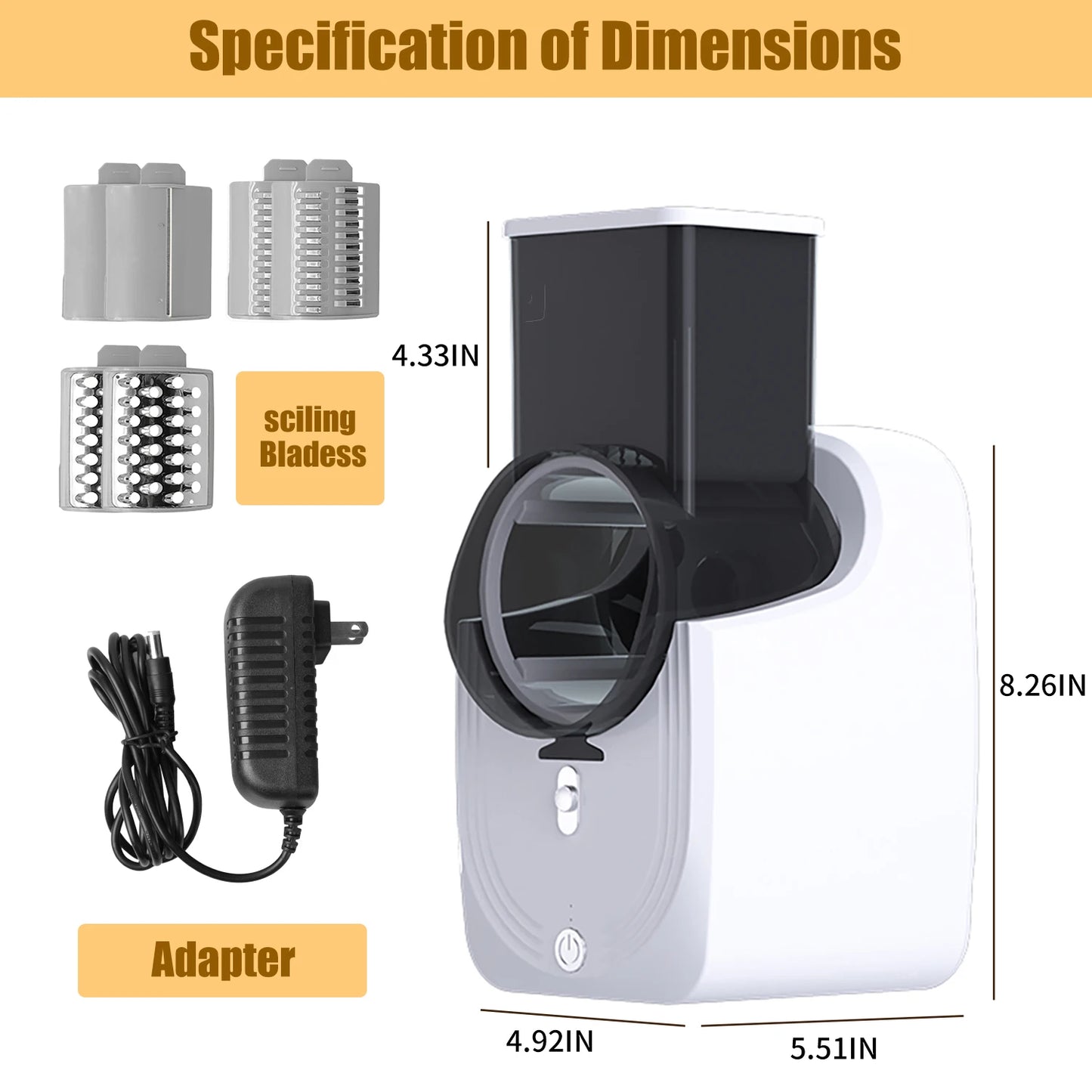 NextGen Electric Cheese Grater Slicker, Electric Salad Maker, Fruit Cutter, Food Processor Spiralizer