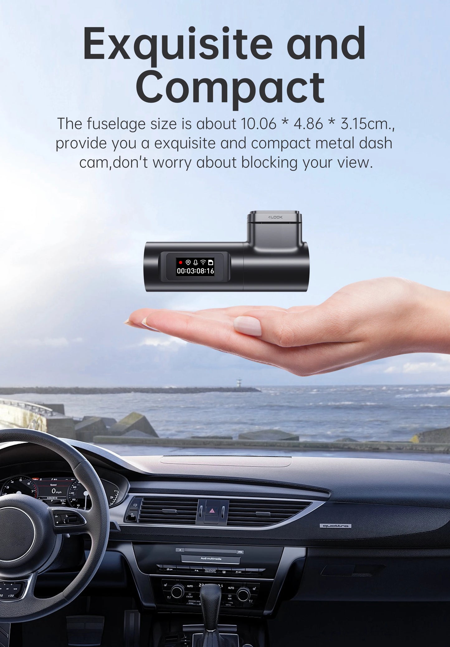 NextGen™ D100 2.5K Dash Cam – Smart GPS, WiFi & Voice Control for Ultimate Road Safety!